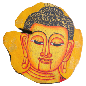 Cendrier en bois - tête de Bouddha