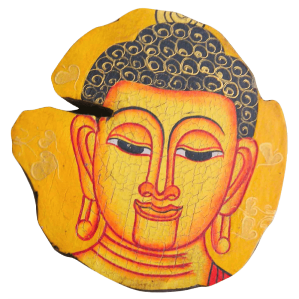 Cendrier en bois - tête de Bouddha