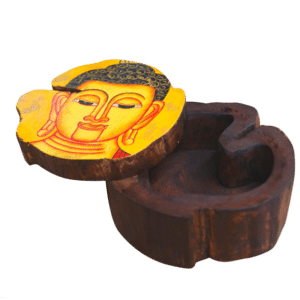 Cendrier en bois - tête de Bouddha