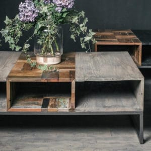 Table basse rectangulaire DUO grise