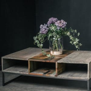 Table basse rectangulaire DUO grise