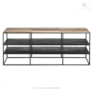 MEUBLE TV 3 PLATEAUX CONTEMPORAIN 140 CM