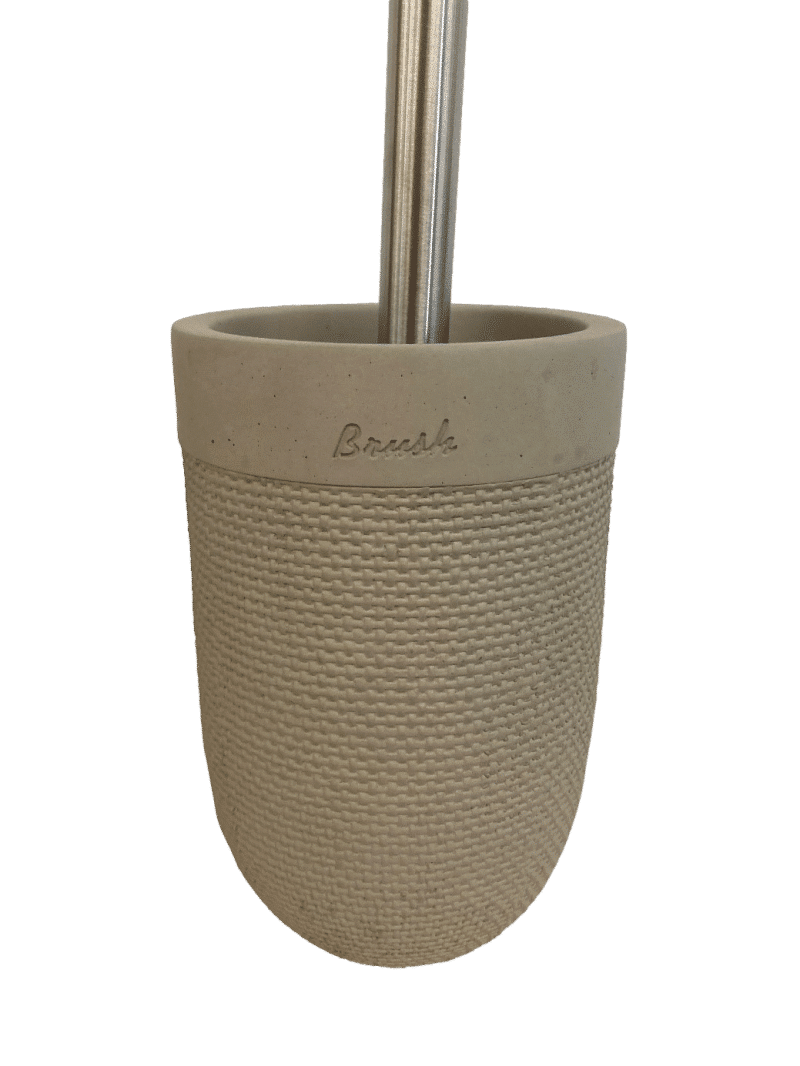 ENSEMBLE SET DE SALLE DE BAIN / TOILETTE ROND GRIS CLAIR – Image 5