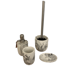 ENSEMBLE SET DE SALLE DE BAIN / TOILETTE EN BÉTON PEINT FAÇON MARBRE