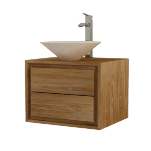 Meuble ARIAGA 1 porte et 1 vasque bowl blanche