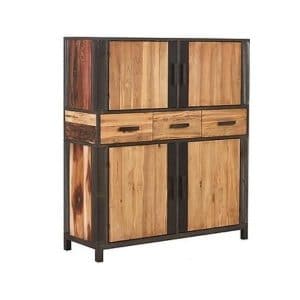 BUFFET HAUT  4 PORTES 3 TIROIRS CHIC