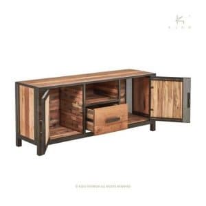 MEUBLE TV CHIC 2 PORTES 1 TIROIR 1 NICHE