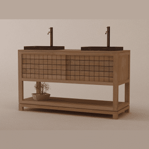 Meuble de salle de bain SEPINGGAN 2 Porte coulissantes et 1 plateau