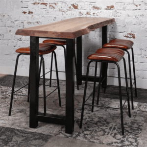 Tabouret de bar vintage en cuir