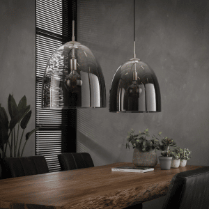 Suspension 2 abats jours en verre soufflé