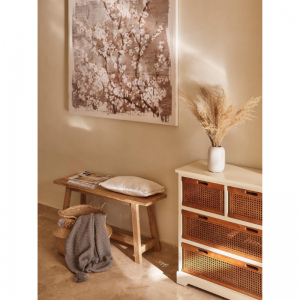 BANC EN TECK RECYCLÉ 80 CM