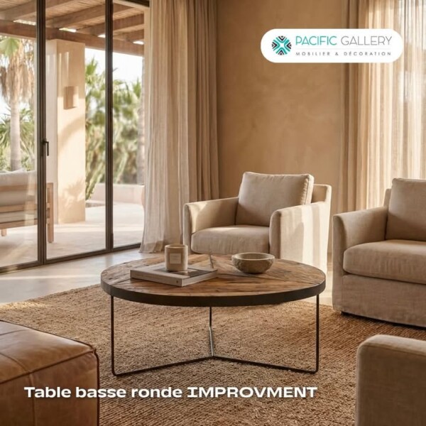 TABLE BASSE RONDE DIAM 90 CM IMPROVEMENT