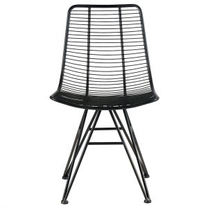 CHAISE METAL NOIR INFERNO