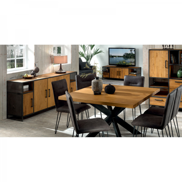 MEUBLE TV ATHÉNA 2 PORTES, 2 NICHES ET 2 TIROIRS