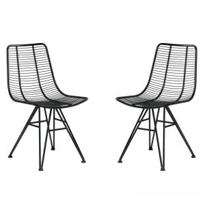 CHAISE METAL NOIR INFERNO