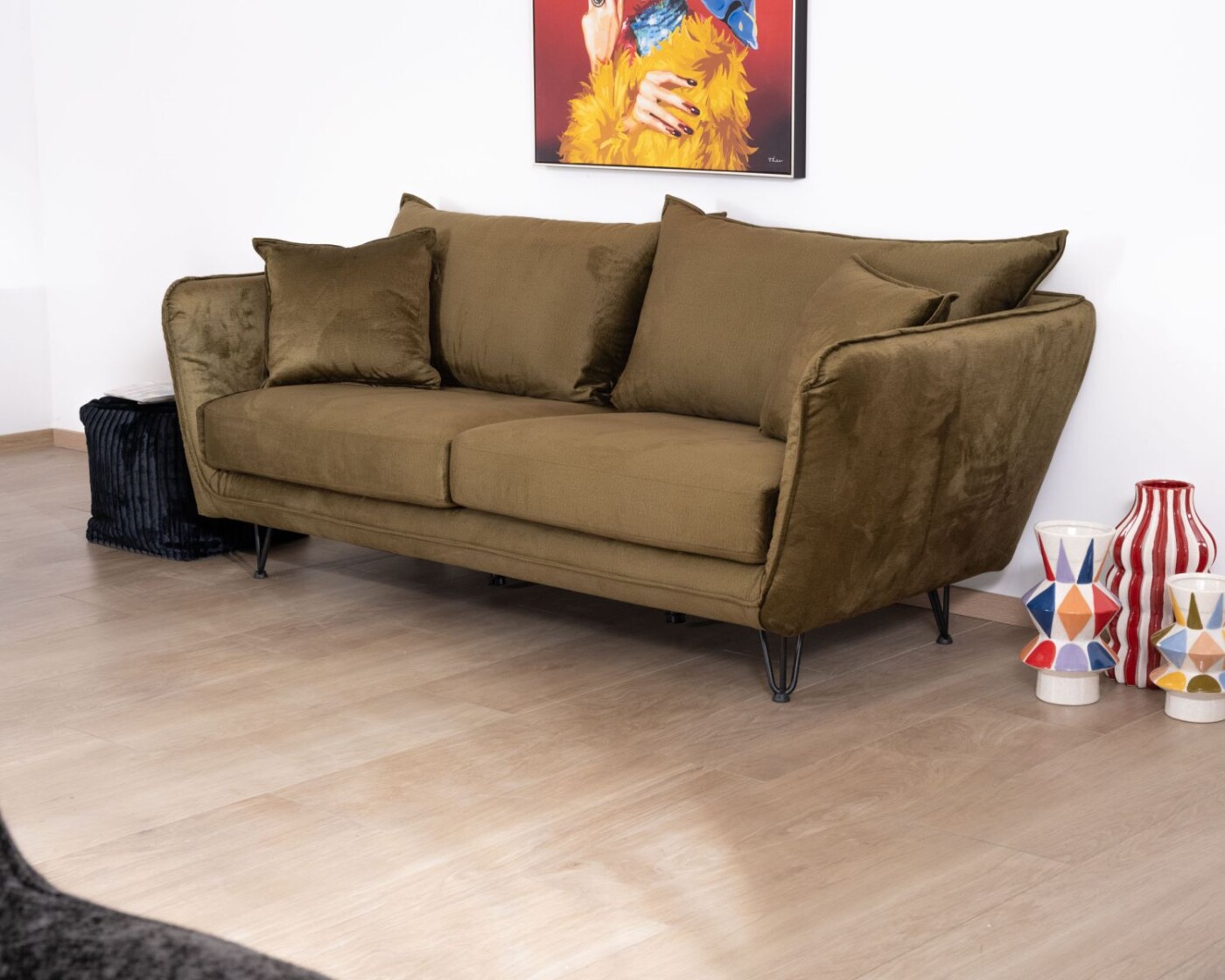 CANAPÉ 3 PLACES HASTING KAKI