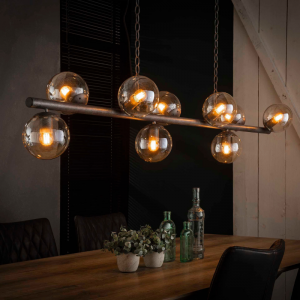 SUSPENSION 9 AMPOULES ABATS JOURS GLOBE