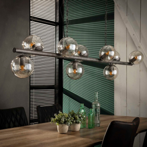 SUSPENSION 9 AMPOULES ABATS JOURS GLOBE