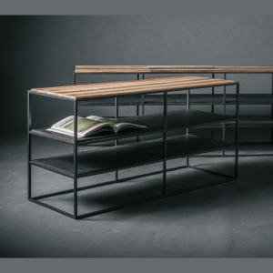 MEUBLE TV 3 PLATEAUX CONTEMPORAIN