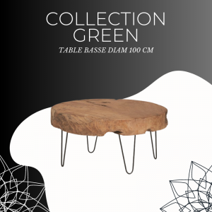 TABLE BASSE RONDE GREEN 100 CM