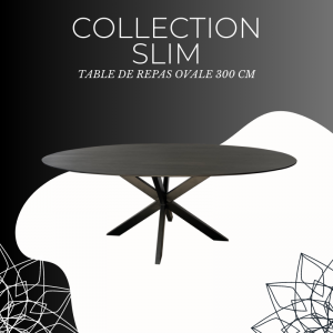 TABLE DE REPAS OVALE SLIM 300 CM