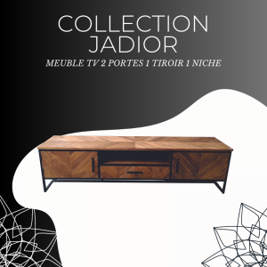 MEUBLE TV 2 PORTES 1 TIROIR 1 NICHE JADIOR