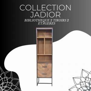 BIBLIOTHEQUE 2 TIROIRS JADIOR