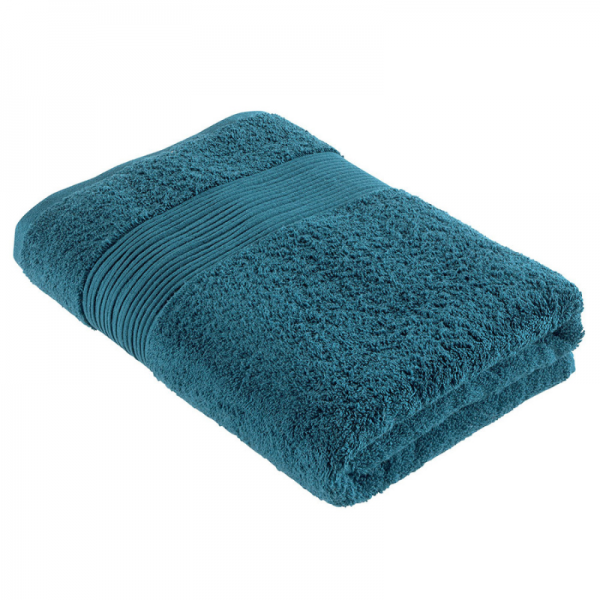 DRAP DE DOUCHE 100% COTON BIO KLARA BLEU CANARD