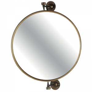 MIROIR MURAL PIVOTANT MÉTAL CUIVRÉ