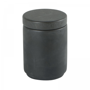 POT AVEC COUVERCLE EN CIMENT LISSE