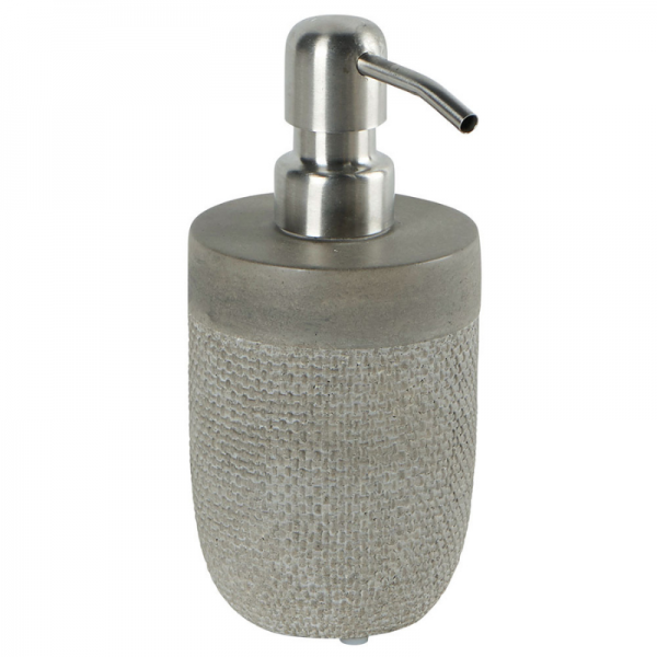 DISTRIBUTEUR DE SAVON EN CIMENT GRIS CLAIR MOTIFS ALVEOLÉS