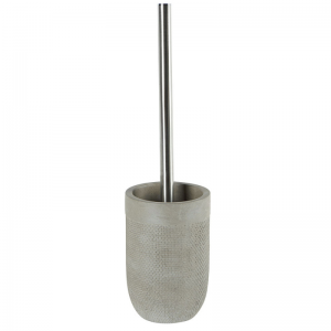 BALAI-BROSSE WC CIMENT GRIS CLAIR MOTIFS ALVEOLÉS