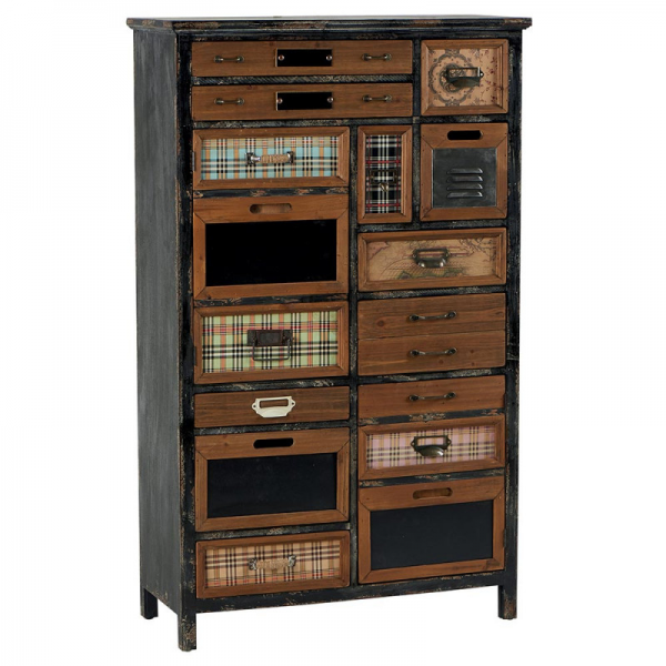 ARMOIRE DÉCO HAROLD 10 TIROIRS 2 PORTES