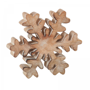 FLOCON A POSER EN BOIS MIEL