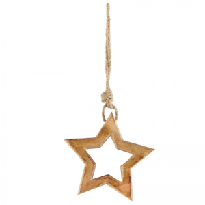 ETOILE EN BOIS 11 X11 CM