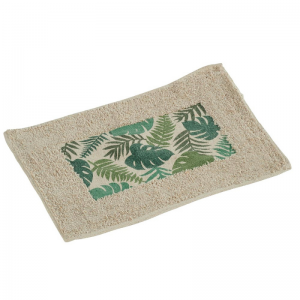 TAPIS DE BAIN BAHIA FEUILLAGES VERTS 60 X 40 CM
