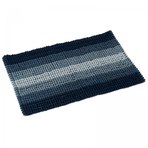 TAPIS DE BAIN A RAYURES DÉGRADÉ DE GRIS 80 X 50 CM