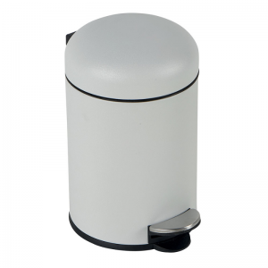 POUBELLE A PÉDALE 3L BLANCHE