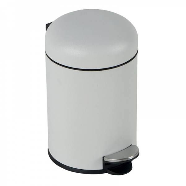 POUBELLE A PÉDALE 3L BLANCHE