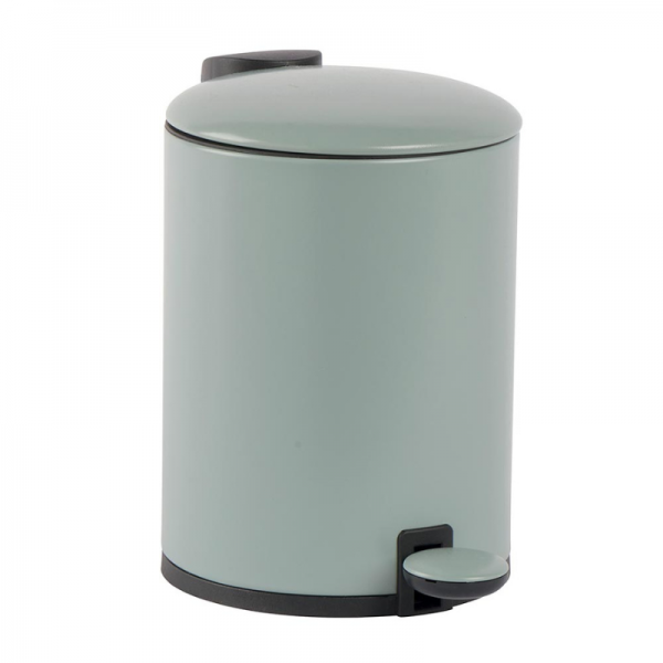 POUBELLE A PÉDALE 3L MÉTAL VERT AMANDE