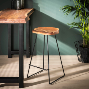TABOURET EN ACACIA