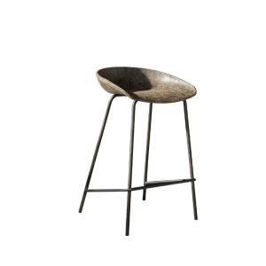 TABOURET ERGO EN PU TAUPE