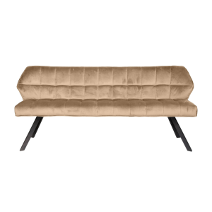 BANC LA GRILLE EN TISSUS VELVET CHAMPAGNE