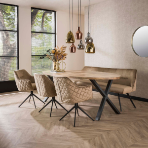 FAUTEUIL PULL ROTATIF VELVET CHAMPAGNE