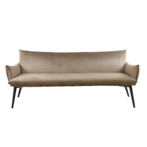 BANC LOBBY EN TISSUS VELVET CHAMPAGNE