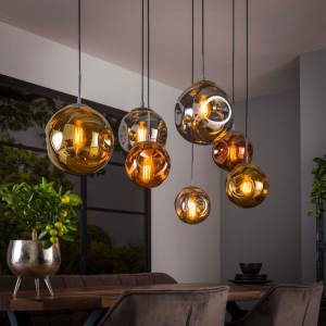 SUSPENSION STELLAR 7 GLOBES EN VERRE