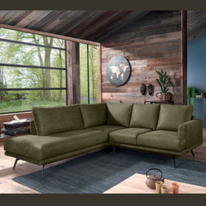 CANAPÉ D'ANGLE ATRI CUIR KAKI