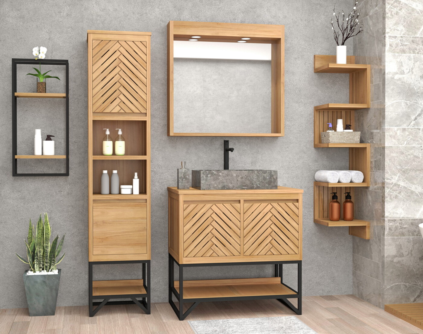 MEUBLE DE SALLE DE BAIN SPLASH 105 CM – Image 3