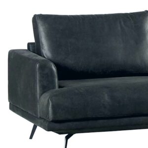 FAUTEUIL ATRI EN CUIR ANTHRACITE