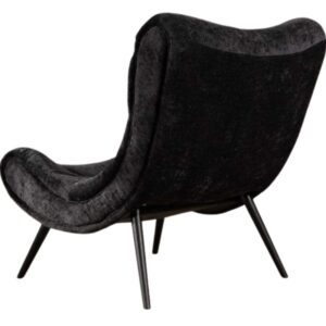 FAUTEUIL CASPE NOIR AVEC REPOSE PIEDS